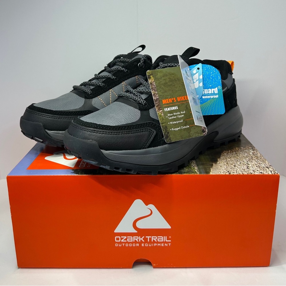 Ozark Trail Men WP Hike Low Black Grey Waterproof Hiking Shoes
Men's Size 6
